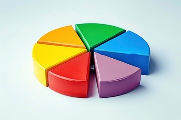 Obraz premium Colorful Pie Chart Segments