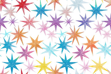 Stars on a white background