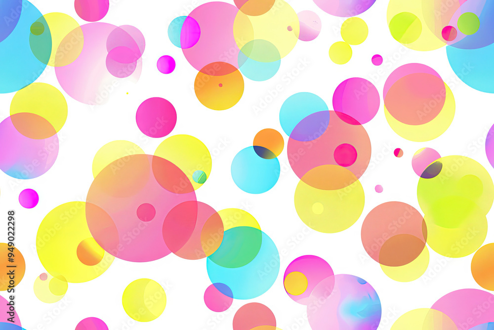 Poster Bright abstract pattern with circles