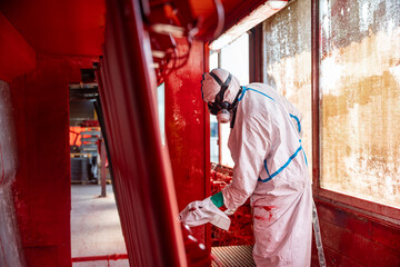 Peinture industrielle sur des pièces métalliques 