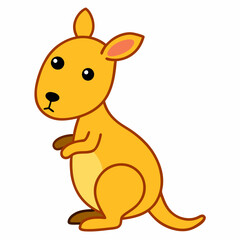 Illustration of colorful cartoon character kangaroo stock illustration