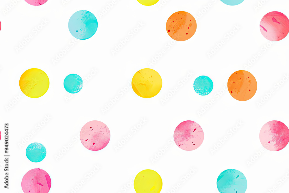 Poster decorative pattern with round shapes
