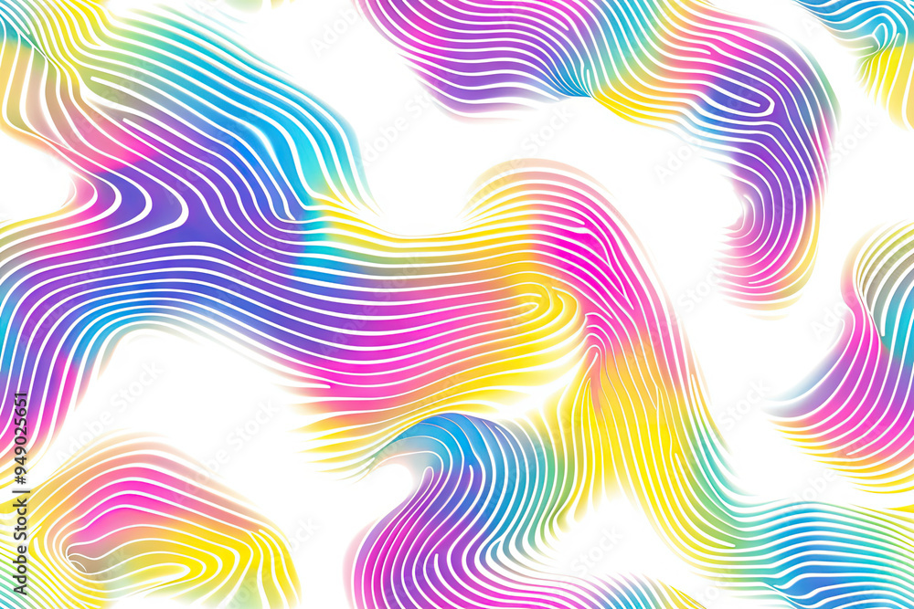 Poster bright pattern with abstract waves