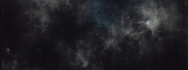 Obraz premium Black dark azure cobalt sapphire blue abstract background. Color gradient. Geometric shape. Wave, wavy curved line. Rough grunge grain noise. Light neon metallic shine shimmer bright. Design 