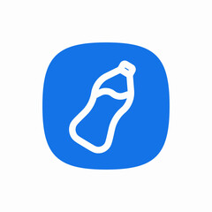 bottle of water plastic icon