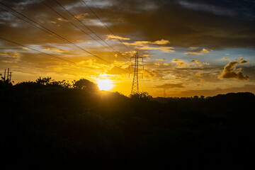 beautiful sunset in san jose costa rica
