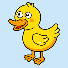 Illustration of duck outline white on background vector stock illustration