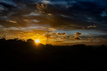 beautiful sunset in san jose costa rica