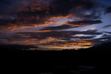 beautiful sunset in san jose costa rica