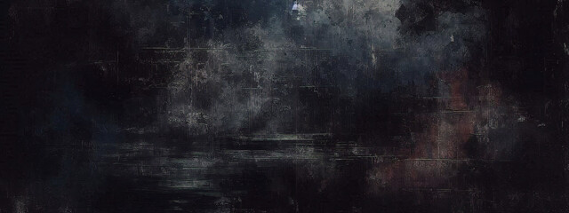 Obraz premium Black dark azure cobalt sapphire blue abstract background. Color gradient. Geometric shape. Wave, wavy curved line. Rough grunge grain noise. Light neon metallic shine shimmer bright. Design 