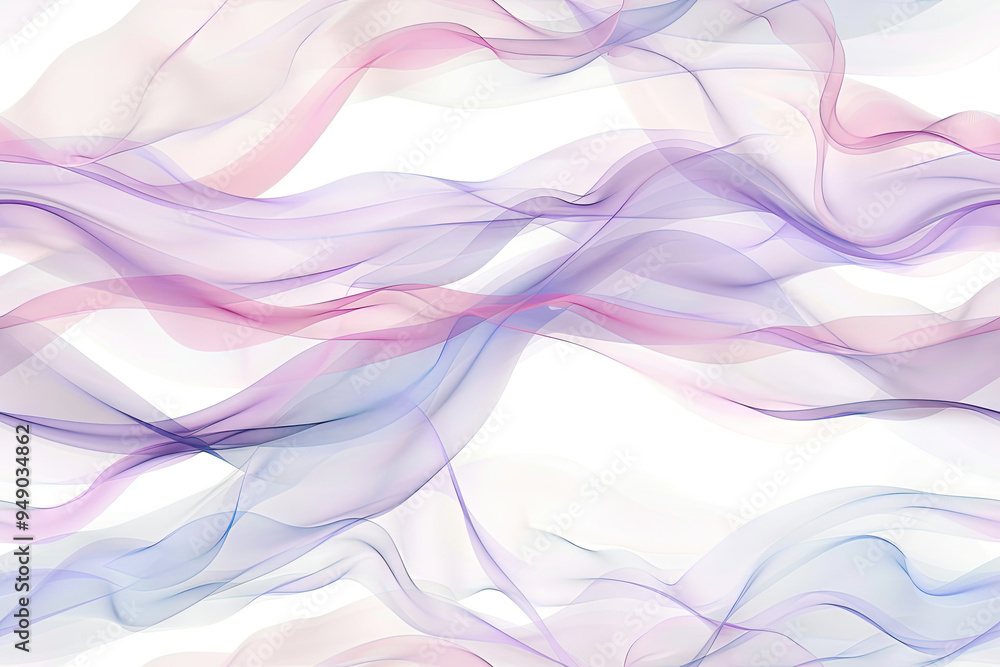 Aufkleber a light pattern with waves in a pastel palette, creating an airy effect.