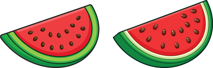 watermelon vector illustration. 
