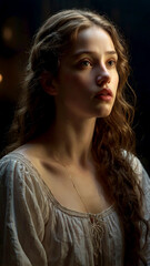 Fototapeta premium portrait of a woman in a night