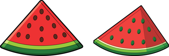 watermelon vector illustration. 