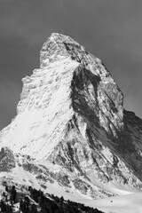 Das Matterhorn in schwarz und weiß