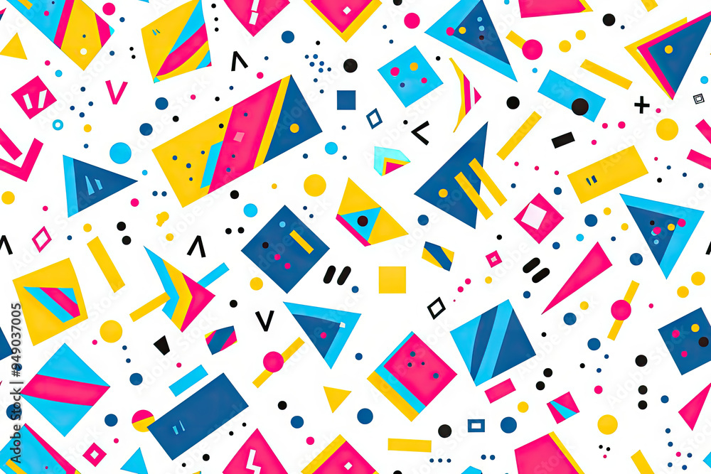 Poster abstract pattern with geometric shapes