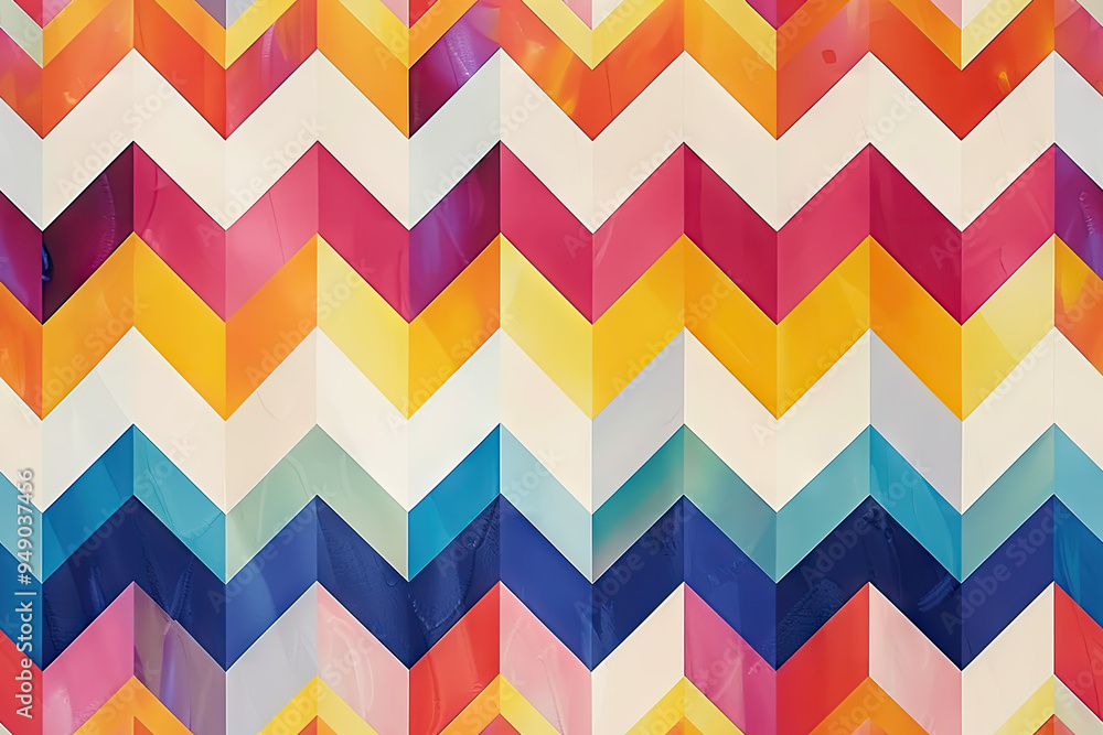 Aufkleber geometric pattern with zigzag lines.