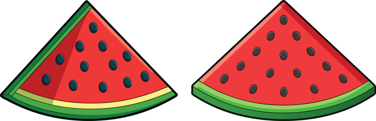watermelon vector illustration. 