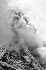 Matterhorn in Wolken