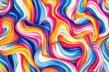 Obraz premium Abstract bright colorful pattern with waves 