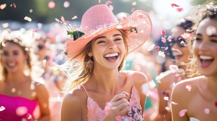 Obraz premium Melbourne Cup in Australia. horse racing