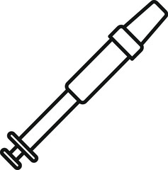 Simple icon of a chemical pipette dropper, perfect for scientific or medical projects