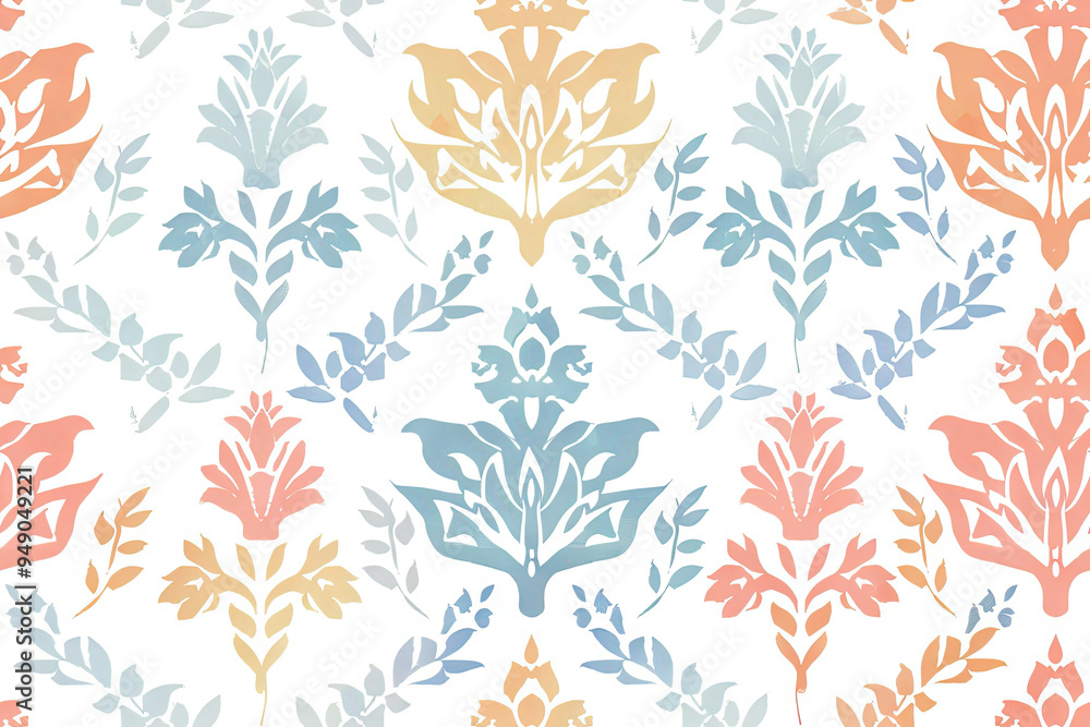 Poster seamless pattern. retro decor with gradient and symmetry.