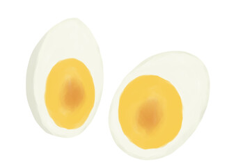 半分に切ったゆで卵