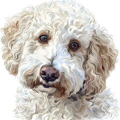 poodle Dog adorable art vector illustration purebred breeds