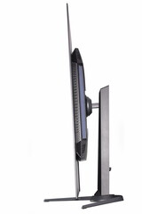 QD Oled Monitor PC monitor profile mockup, modern screen technology, on white background