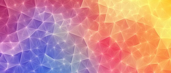 A colorful background with a lot of triangles and dots