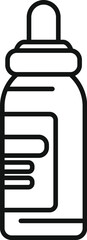 Obraz premium Vape liquid bottle with dropper cap icon in outline style for vaping devices and electronic cigarettes