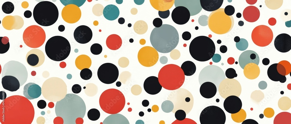 Poster a colorful background with many small circles of different colors
