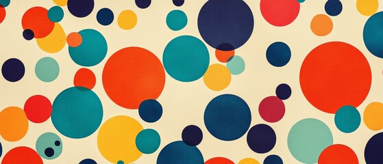 A colorful pattern of many different colored circles