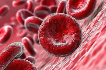 Fototapeta premium Red Blood Cells in Motion