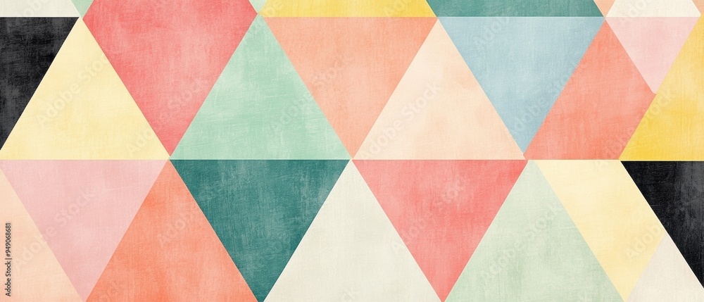 Aufkleber a colorful pattern of triangles and squares
