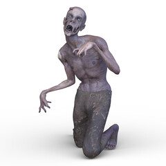 男性ゾンビ　3DCGレンダリング