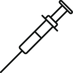 Simple medical injection syringe is delivering a dose of vaccine