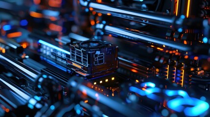 Powerful cpu cooling system performing on motherboard