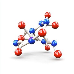 Obraz premium 3D molecular model depicting atoms in a chemical structure