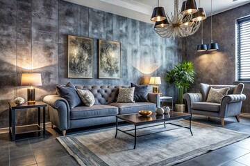 High-End Industrial Chic Luxurious Textured Cool Grey