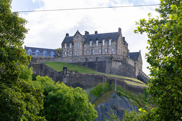 Obraz premium Edinburgh Castle Scotland - Princes Gardens, Scotland