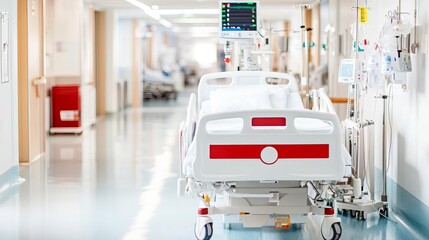 Emergency department with advanced life support systems and trauma care infrastructure, critical care, emergency services