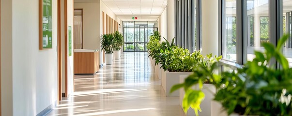 Healthcare facility with sustainable water management systems and green building certification, eco-friendly design, green healthcare