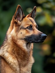 Fototapeta premium Majestic German Shepherd Portrait in Nature