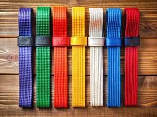 karate belts ranking list technical modern color blue mood determined style serious concept achievement