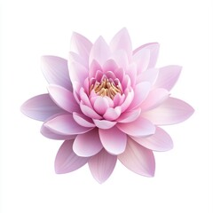Obraz premium Serene 3D Lotus Flower in Full Bloom - Ideal for Spa and Wellness Concepts