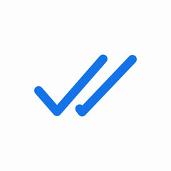 two check marks delivered message icon