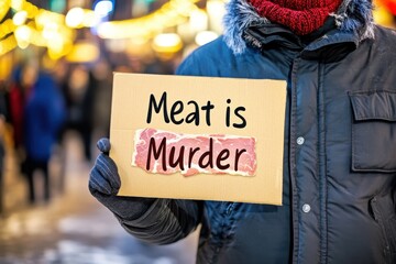 Vegan Protest Sign