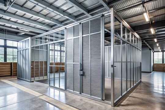 Modern industrial metal partition
